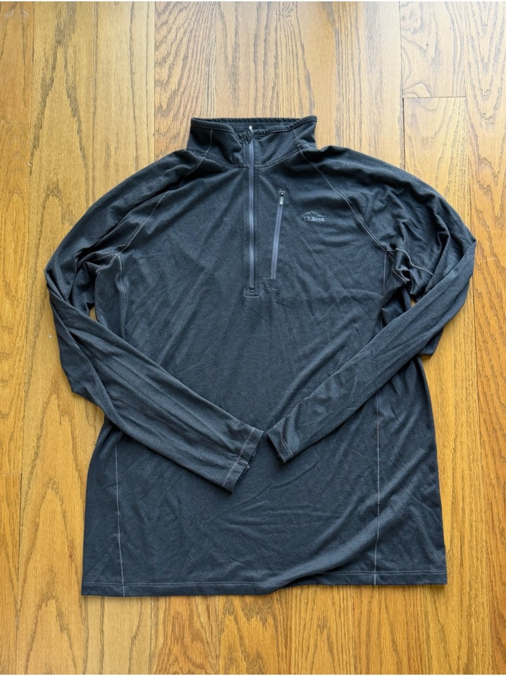 L.L.Bean black Large Tall Crewneck Pullover